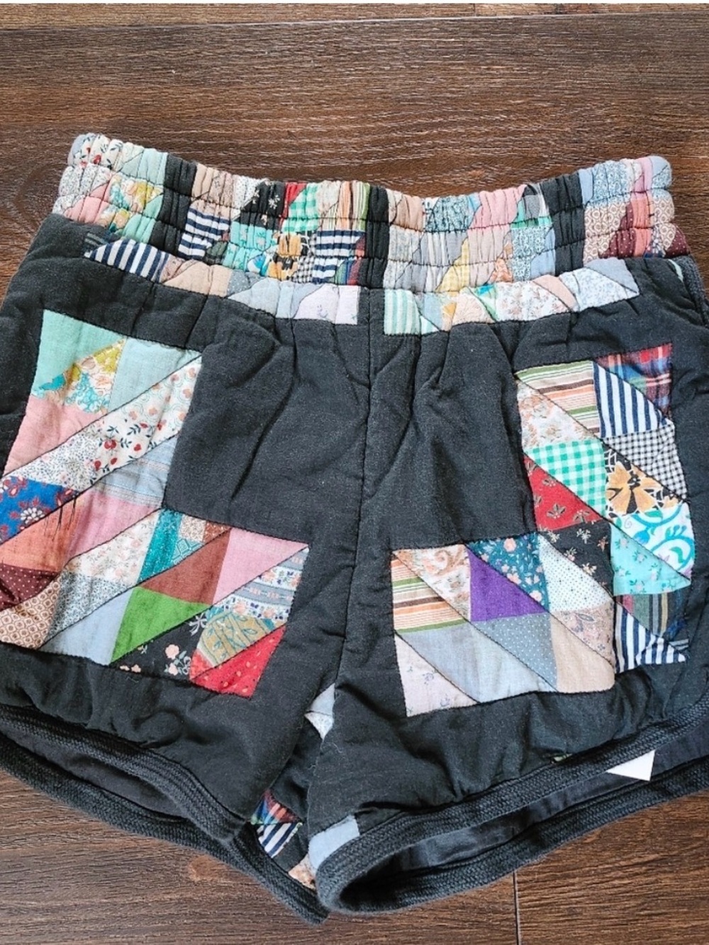 ISO Sea New York Black Quilted Patchwork Athletic Shorts. DO NOT BUY